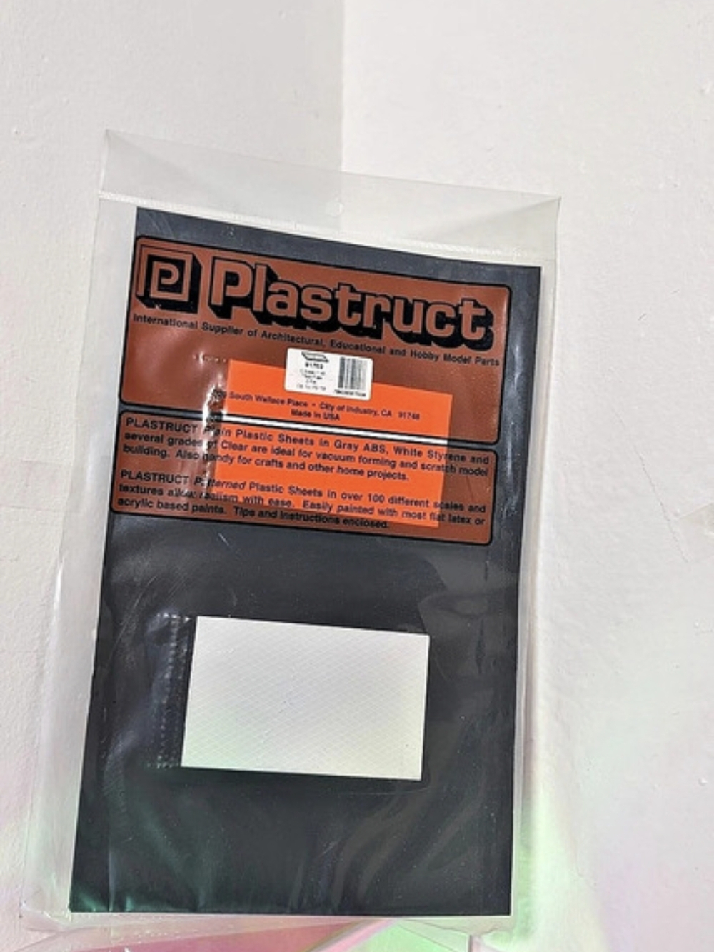 Plastruct O Scale Tread Plate Patterned Sheet PS-158 Gray